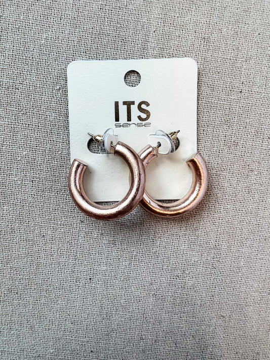 Rose Gold Hoops