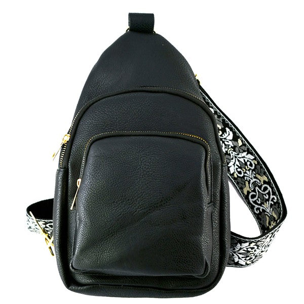 Stylish Sling Crossbody - Black