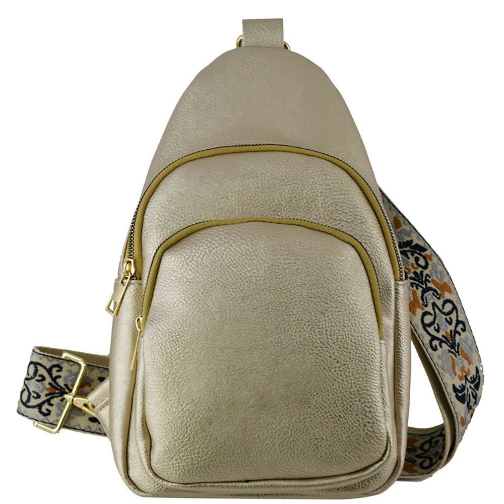 Stylish Crossbody Sling - Champagne