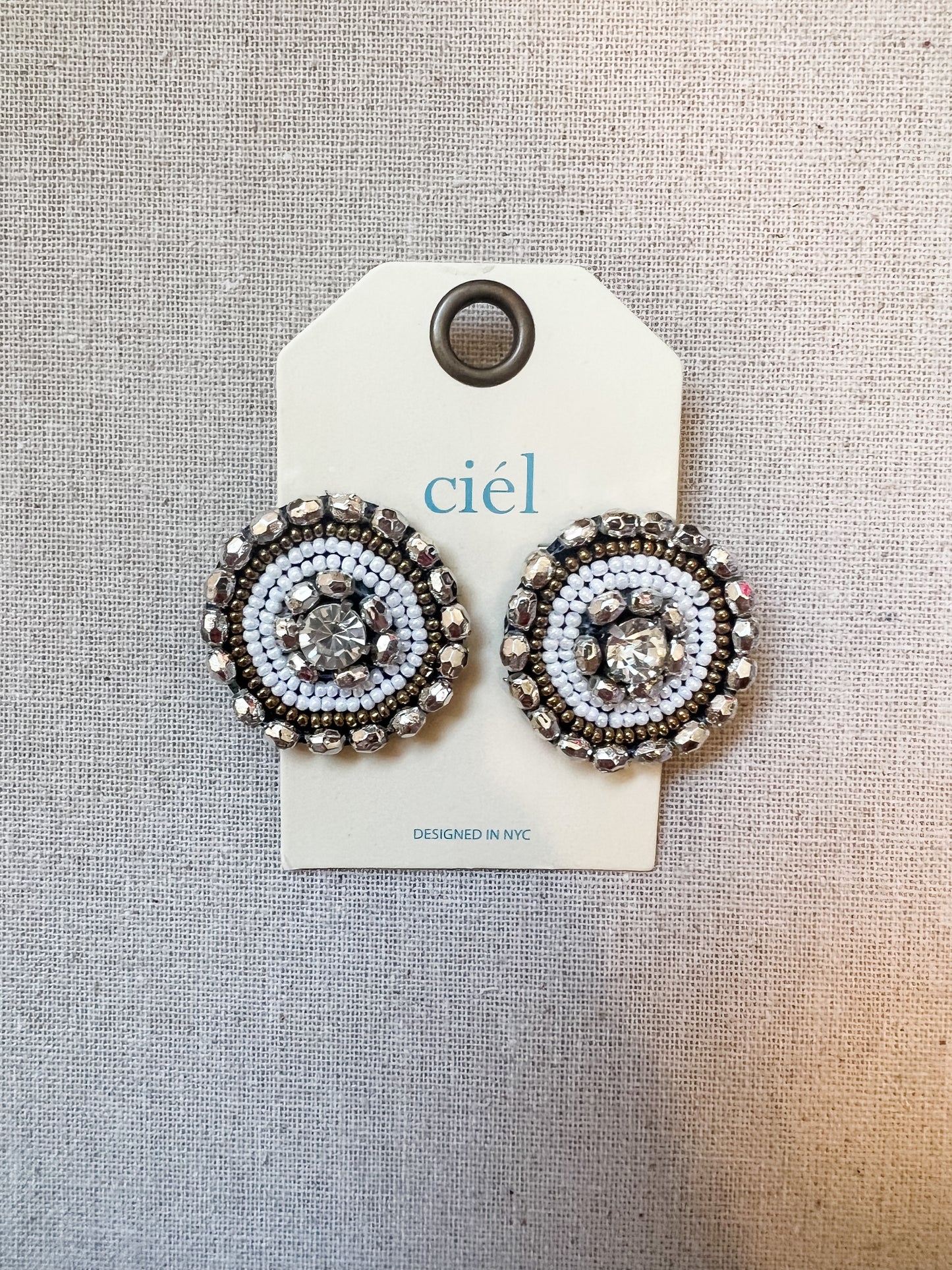 Making a Statement Earrings - White