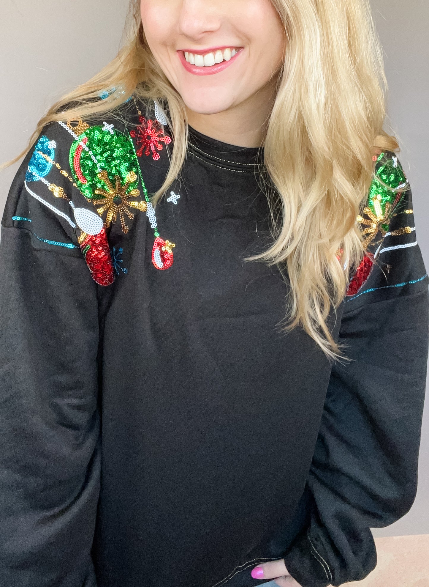 Pop of Sparkle Holiday Sweatshirt
