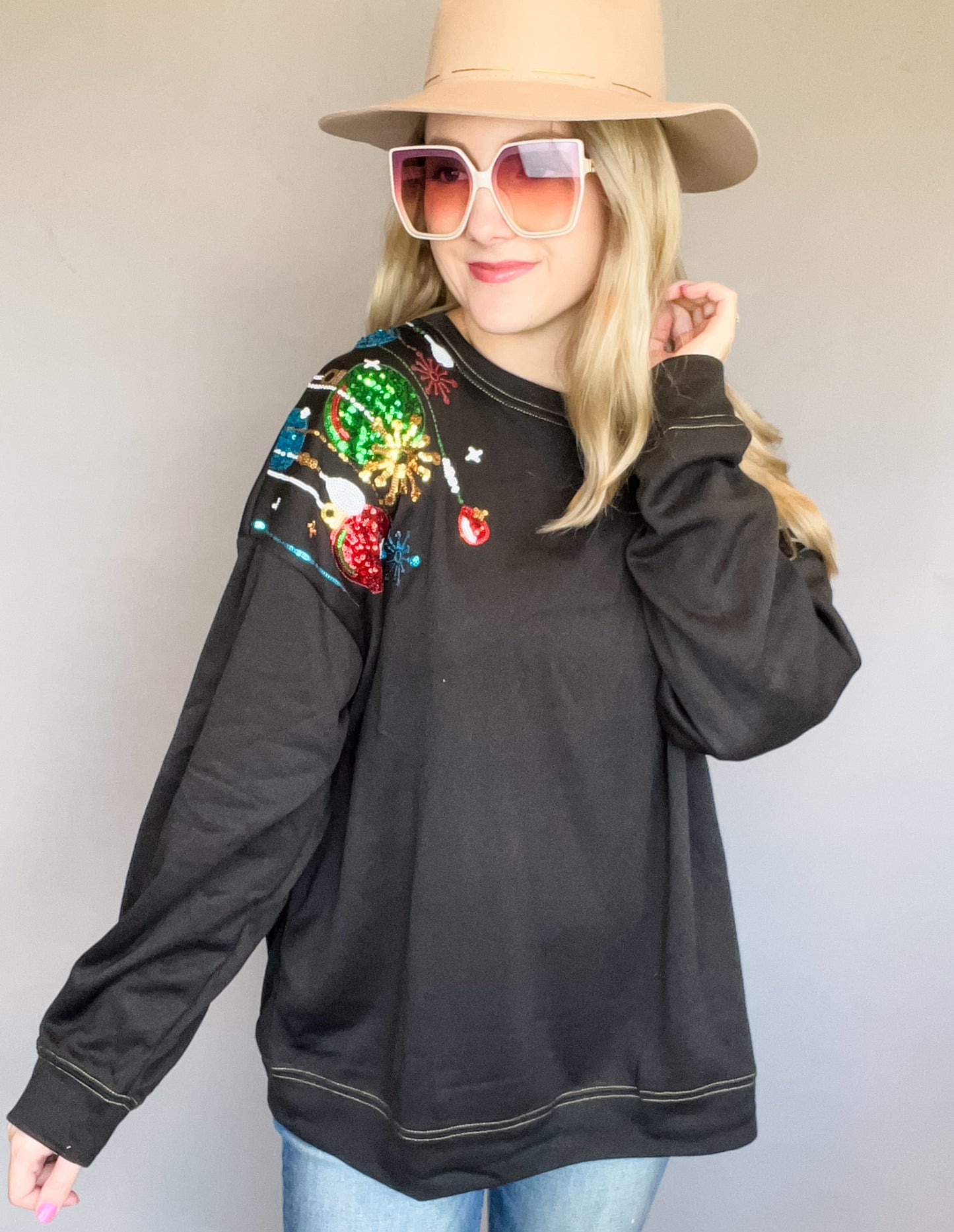 Pop of Sparkle Holiday Sweatshirt
