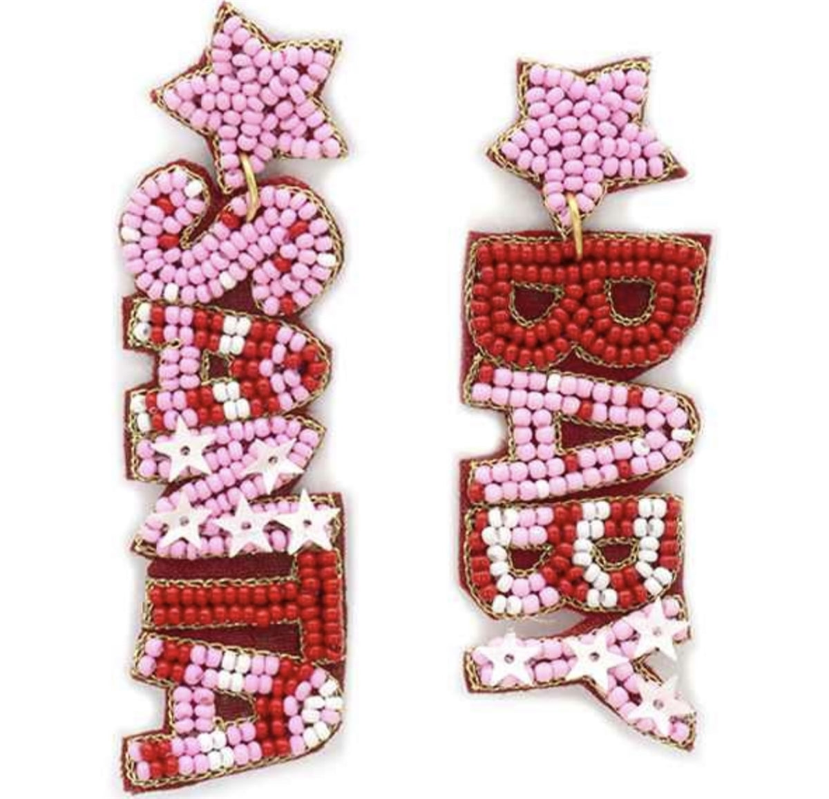 Santa Baby Seed Bead Earrings