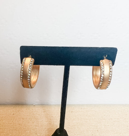 Touch of sparkle hoops - gold