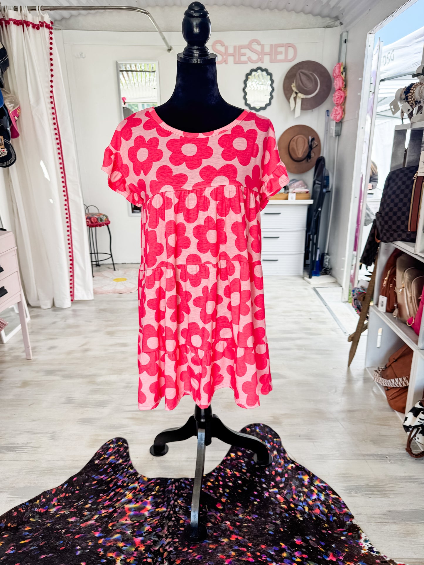 Hot Pink Daisy Dress