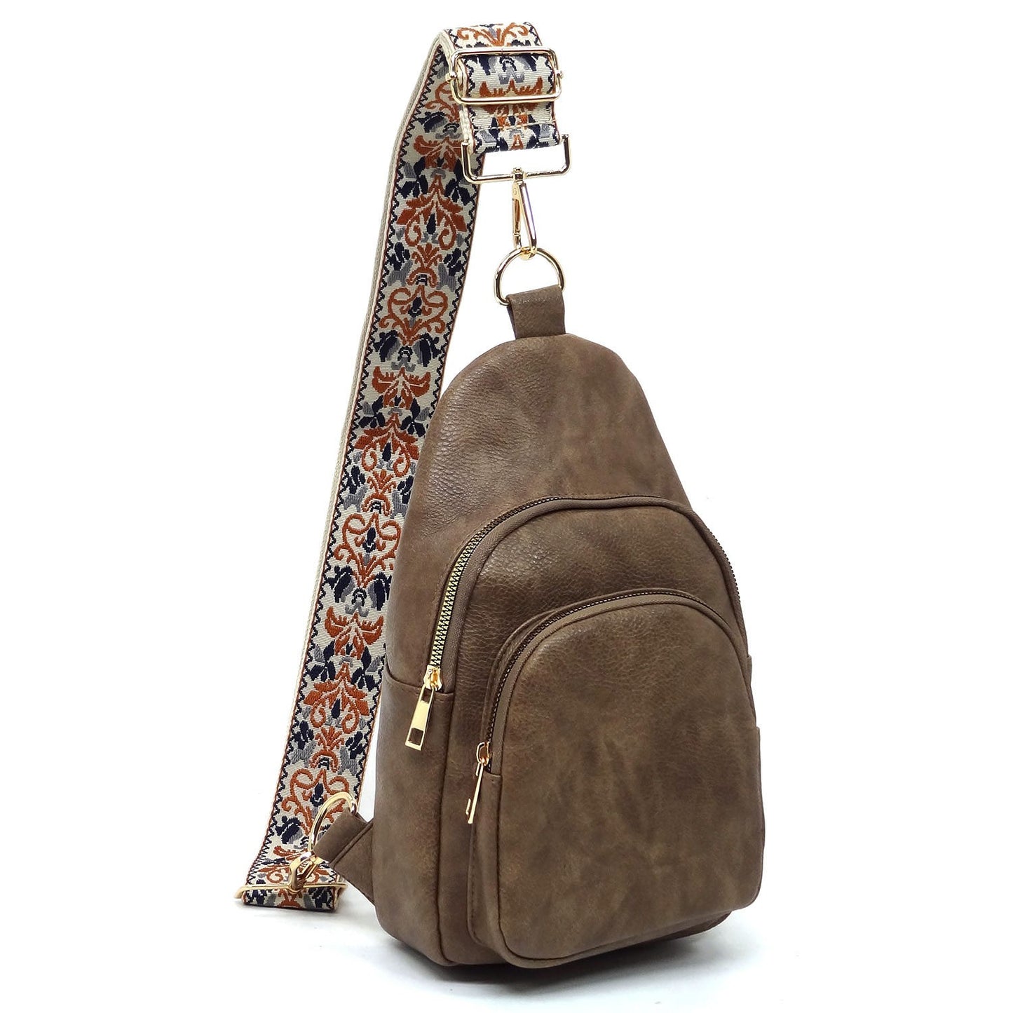 Stylish Sling Crossbody - Taupe