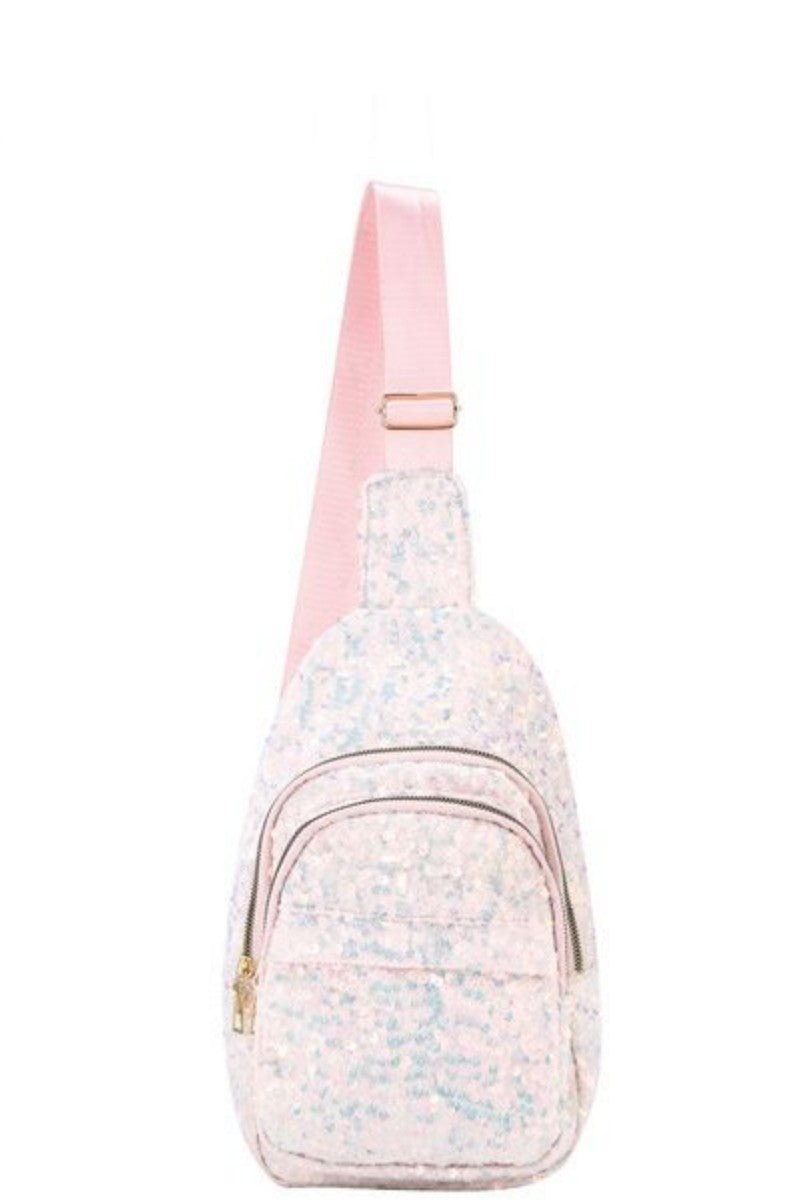 Sparkly Sling Tote - White