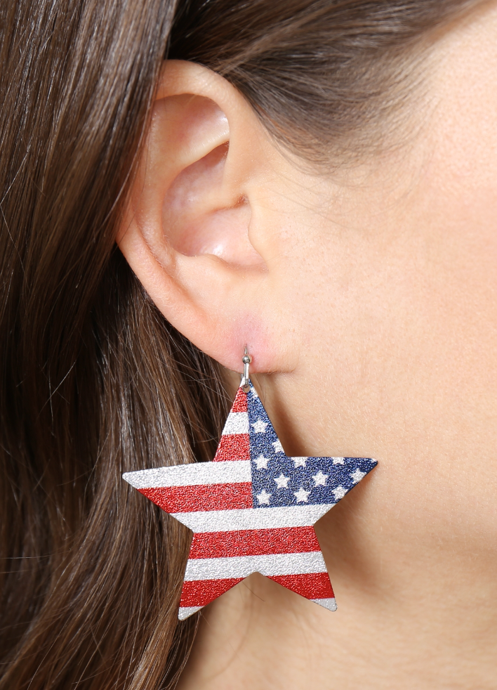 USA Star Earrings