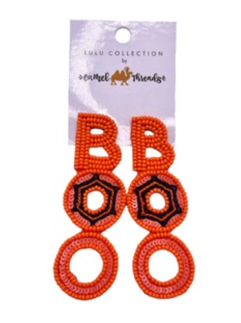 BOO Seed Bead Earrings