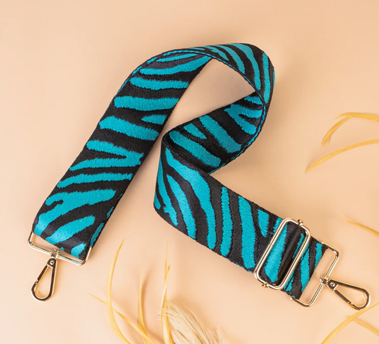 Blue Zebra Crossbody Strap