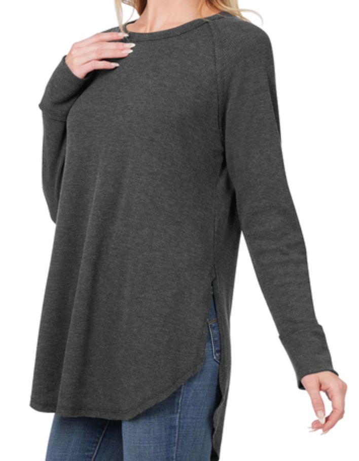 Everyday Waffle Weave Plus Size Blouse
