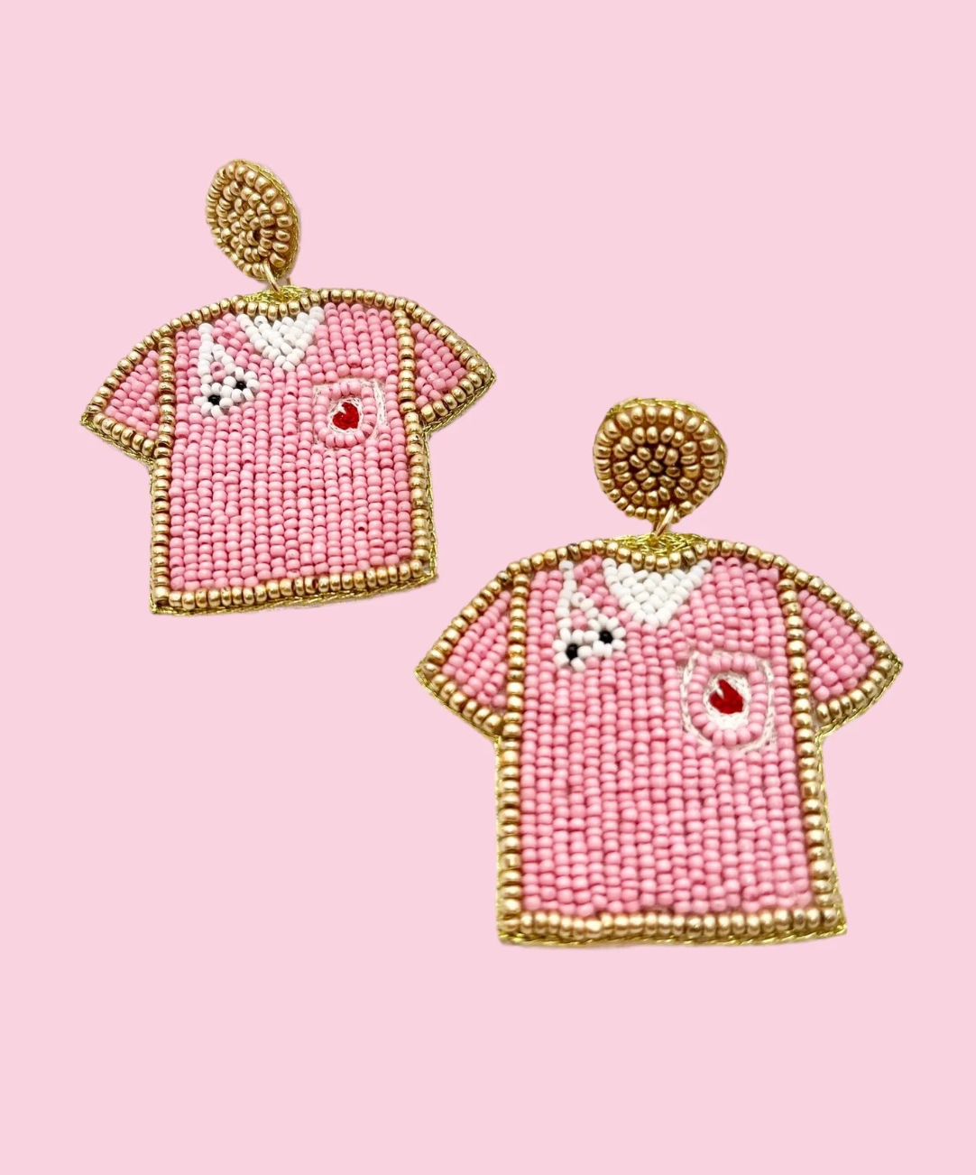 Pink Scrub Earrings