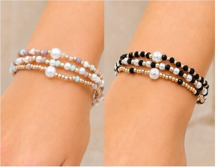 Beaded Stretch Bracelet Set
