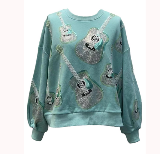 Queen of Sparkles Guitar Sweatshirt