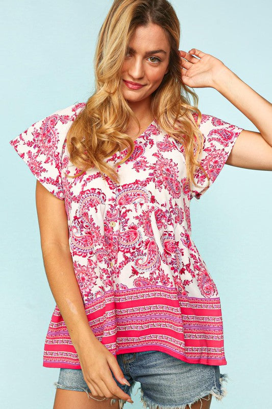 Plus Size Precisely Paisley Top