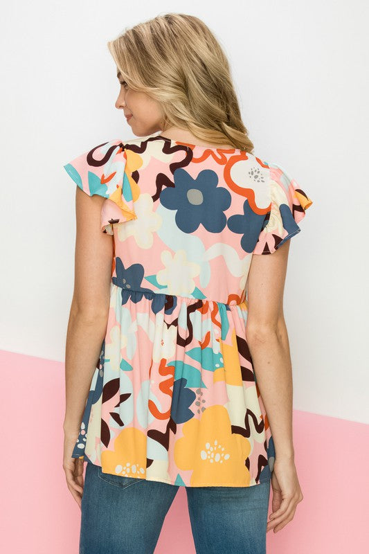 Fun in Floral Blouse