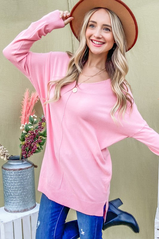 Bubblegum V Neck Sweater