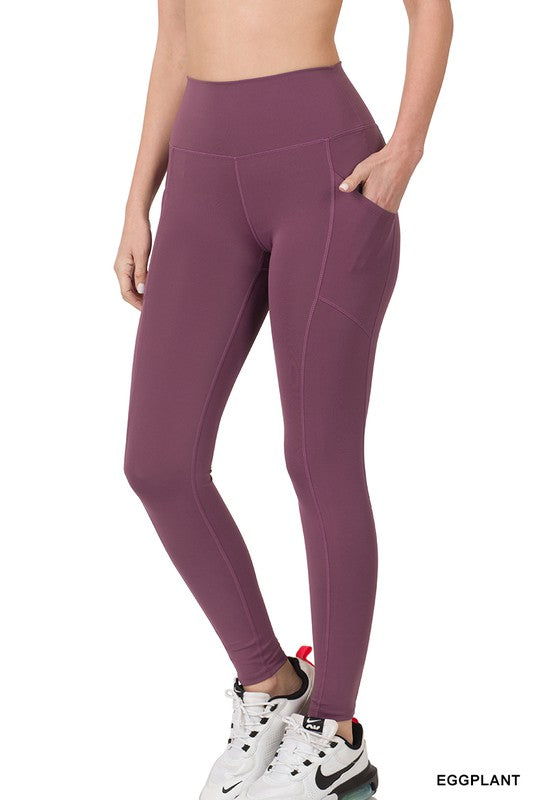 Athletic Leggings - Eggplant