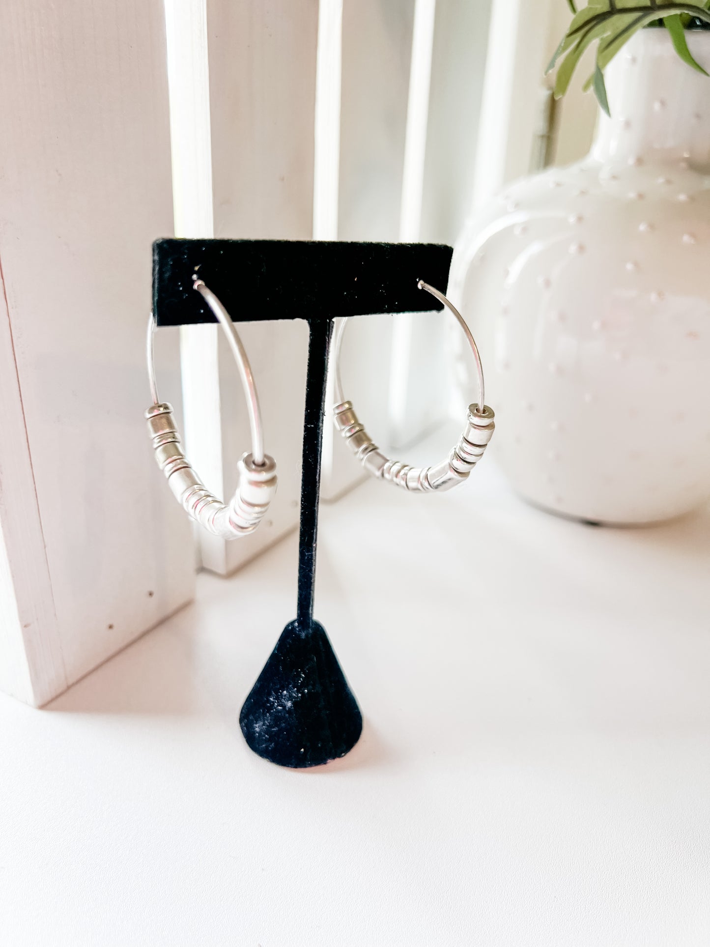 Ringed Hoop Earrings