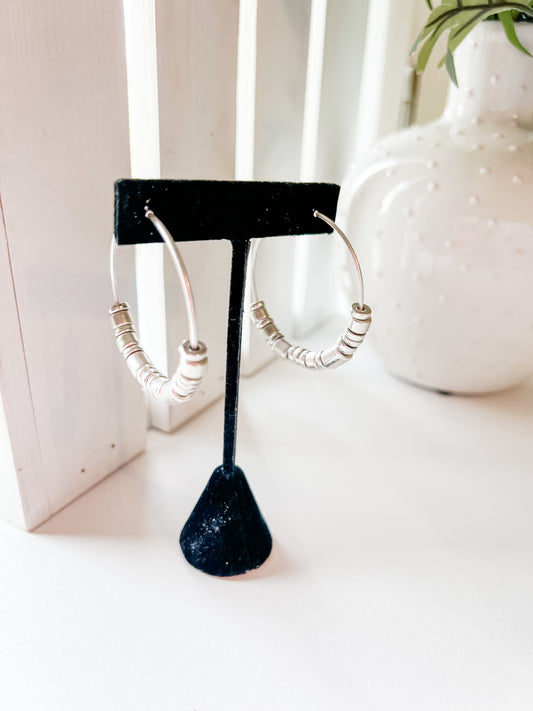 Ringed Hoop Earrings