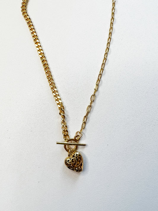 Multi-chain Heart Necklace