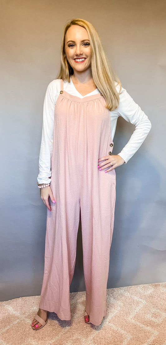Button Mauve Jumpsuit