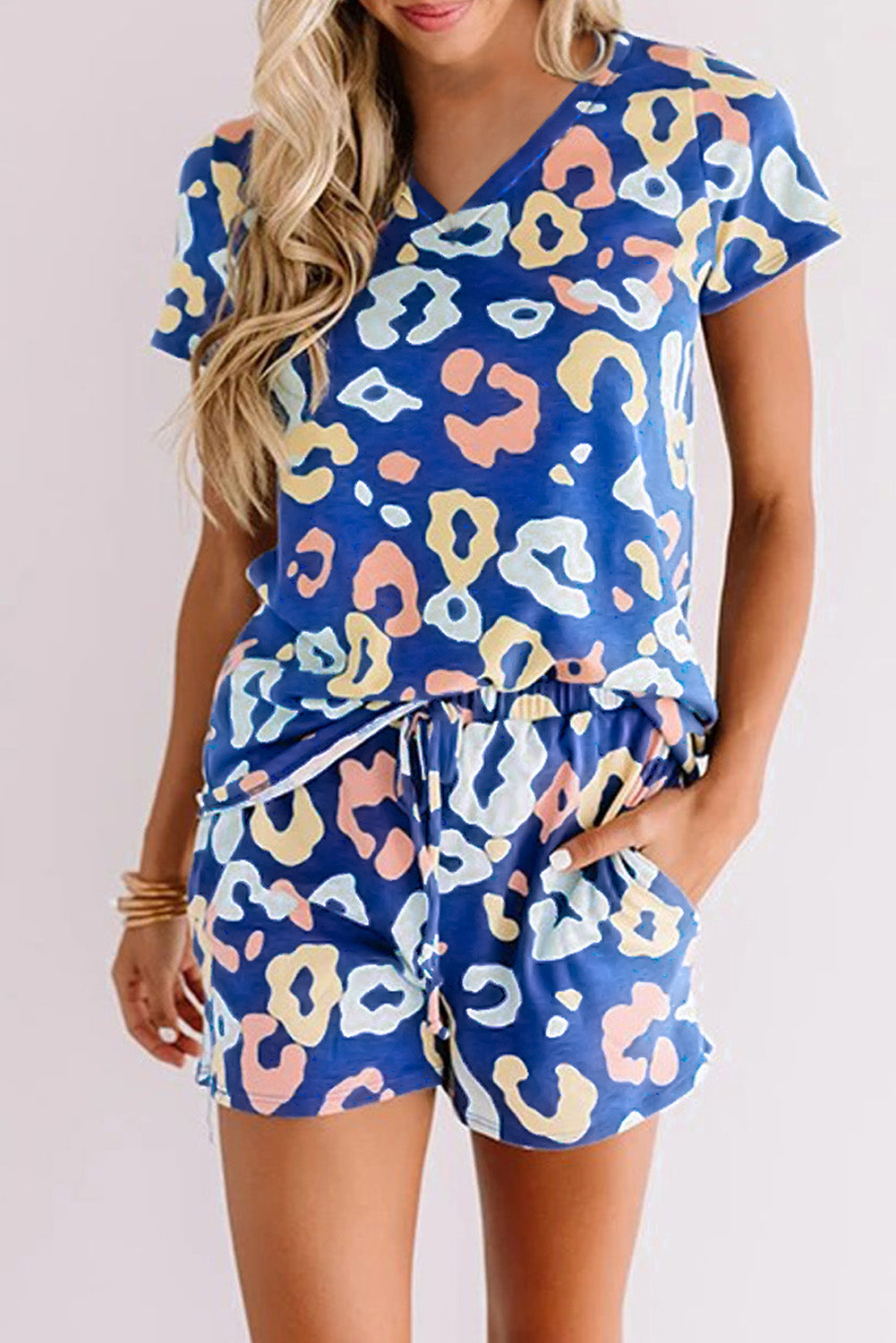 Blue Leopard Loungewear