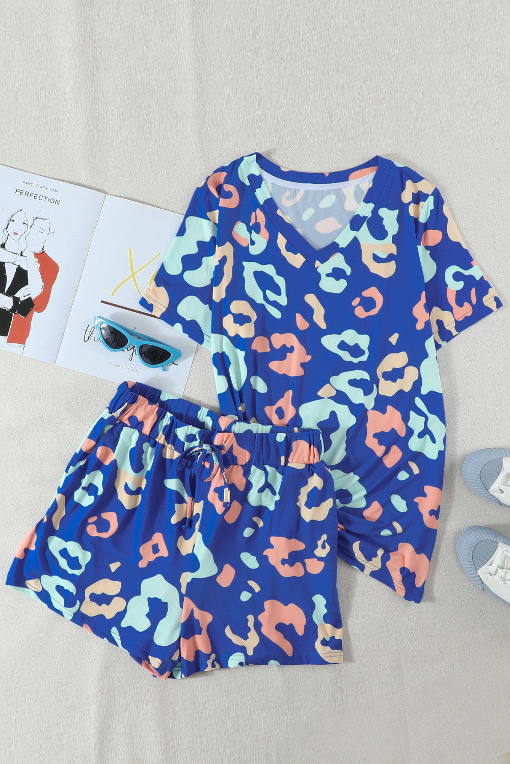 Blue Leopard Loungewear