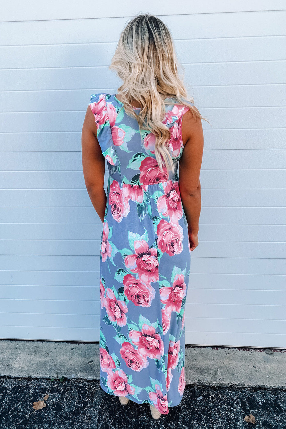 Blue Floral Maxi Dress