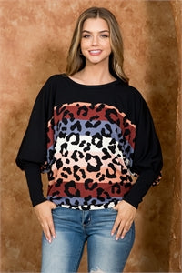 Dolman Sleeve Cheetah Sweater
