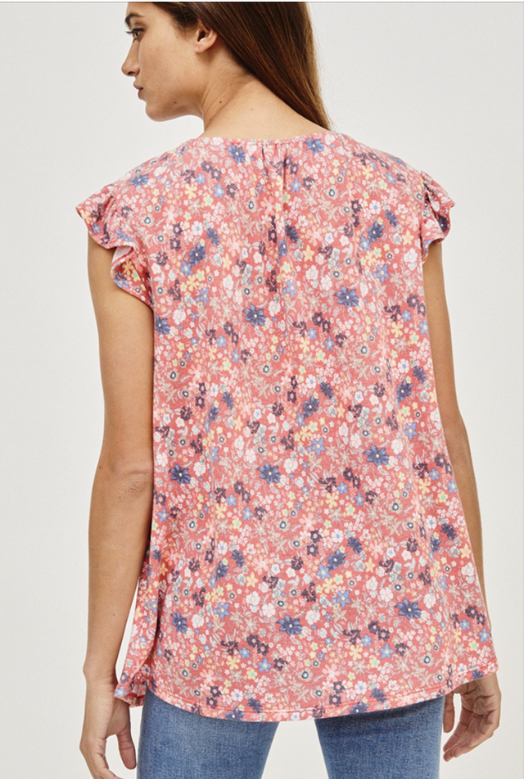 Floral Ruffle Blouse