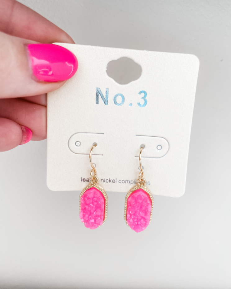 Druzy Drop Earrings