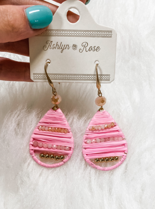 All Things Pink Bead Earrings