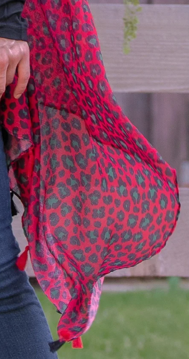 Cheetah Kimono Vest