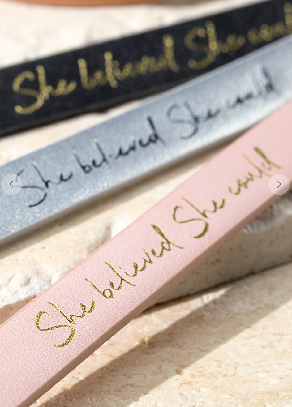 She Believed She Could Wrap and Snap Bracelet