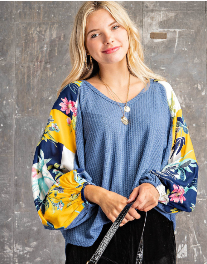 Blow Me Away Waffle Knit Top