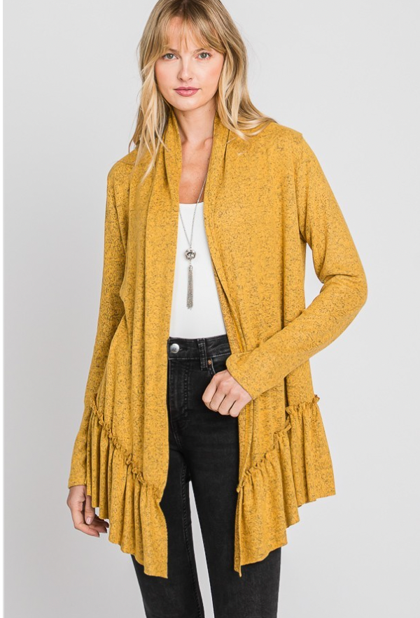 Mustard Ruffle Cardi