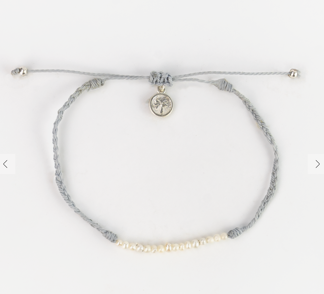 Lahaina Pearl Friendship Bracelet Grey