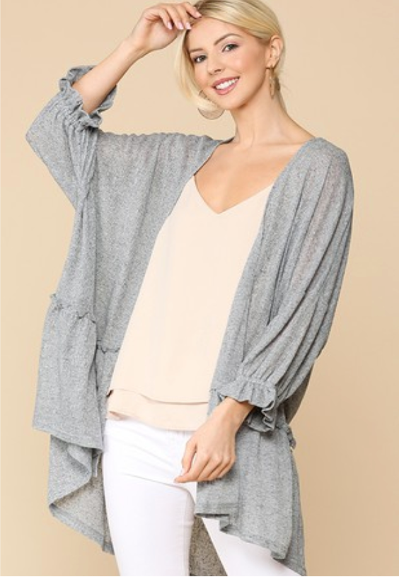 Light and Breezy Grey Kimono
