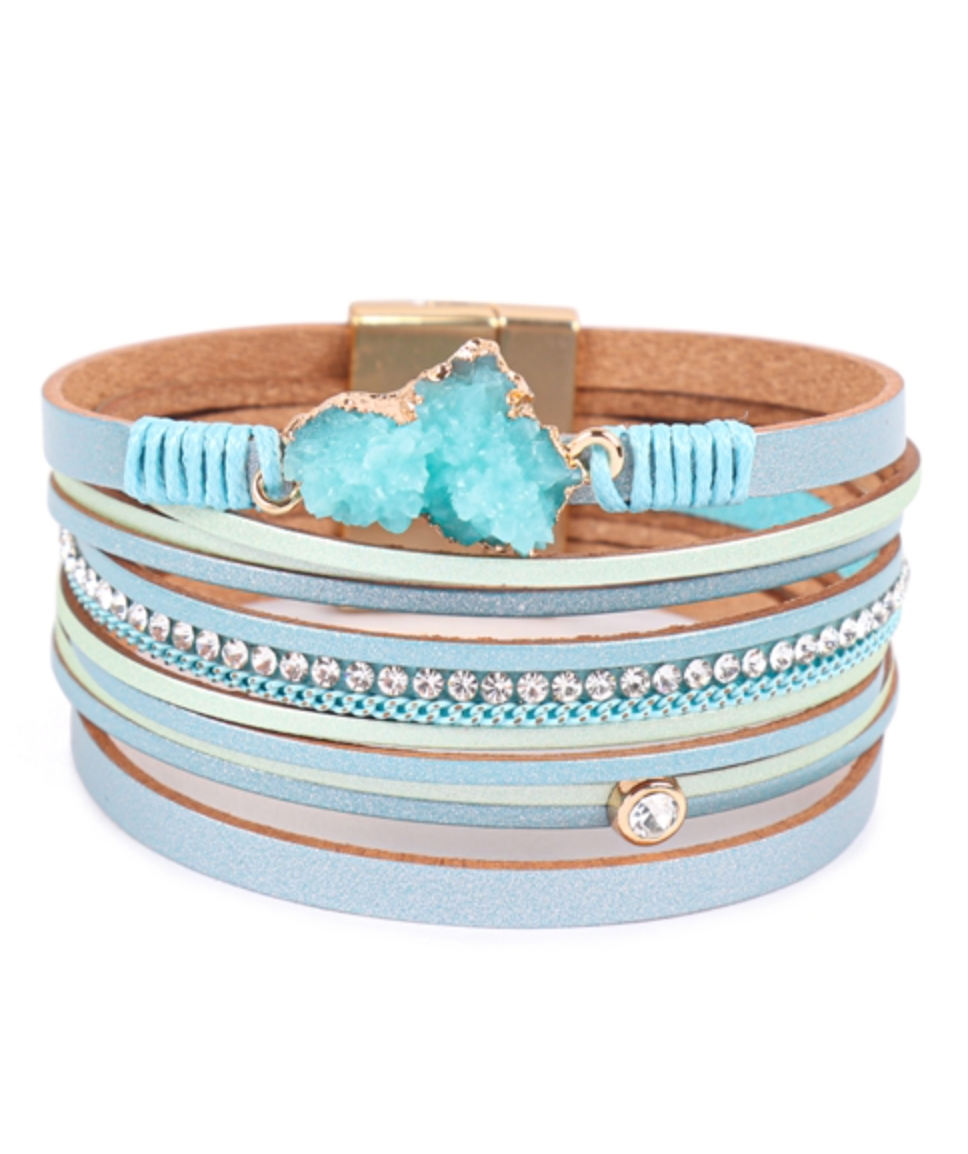 Turquiose Druzy Magnetic Bracelet