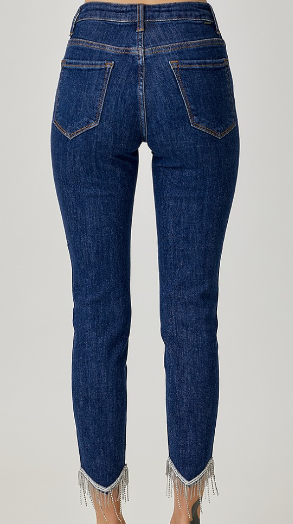 Bling Trim Risen Jeans