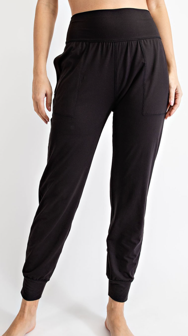 Butter Soft Black Joggers