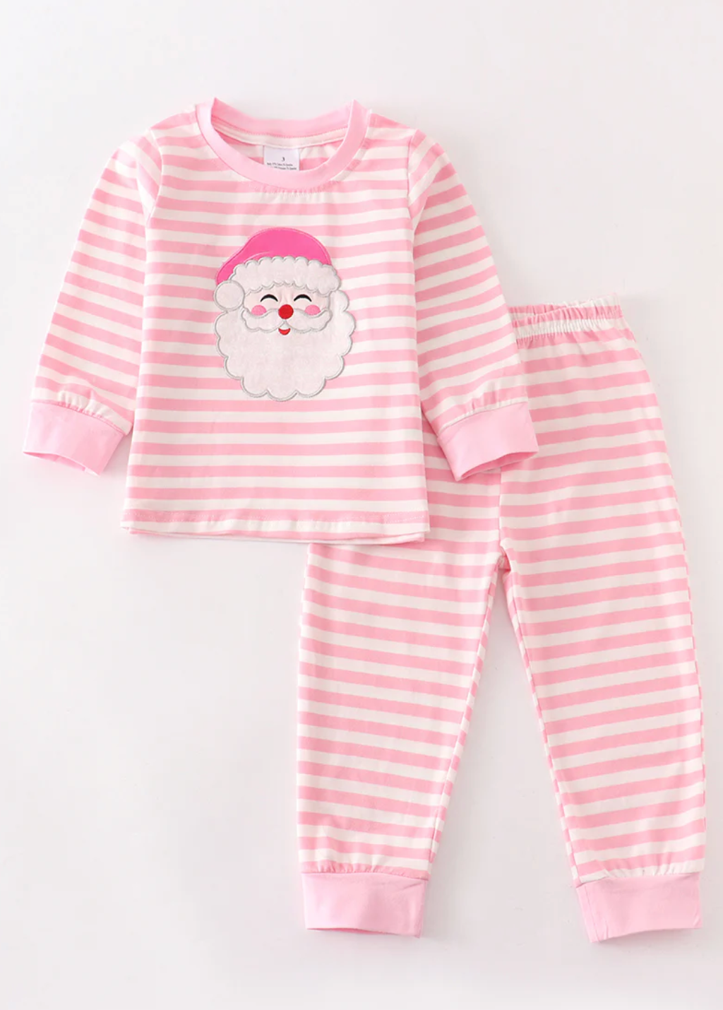 Babes Applique Santa PJ Set