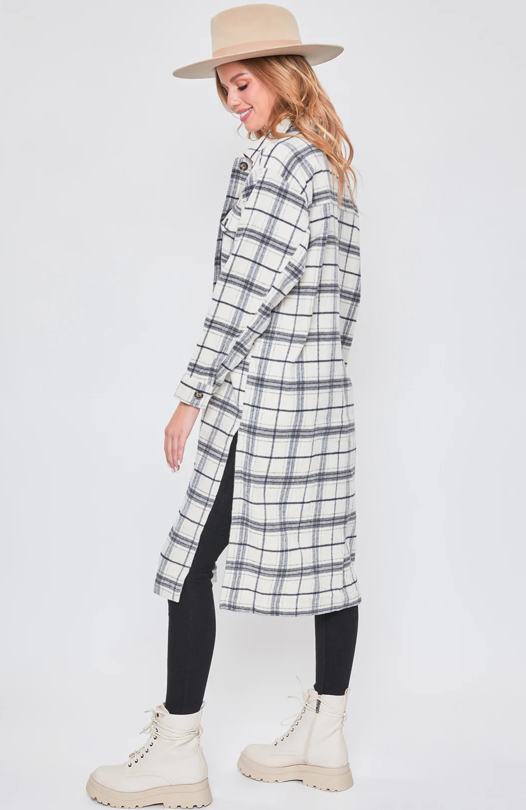 Plaid Shacket Duster