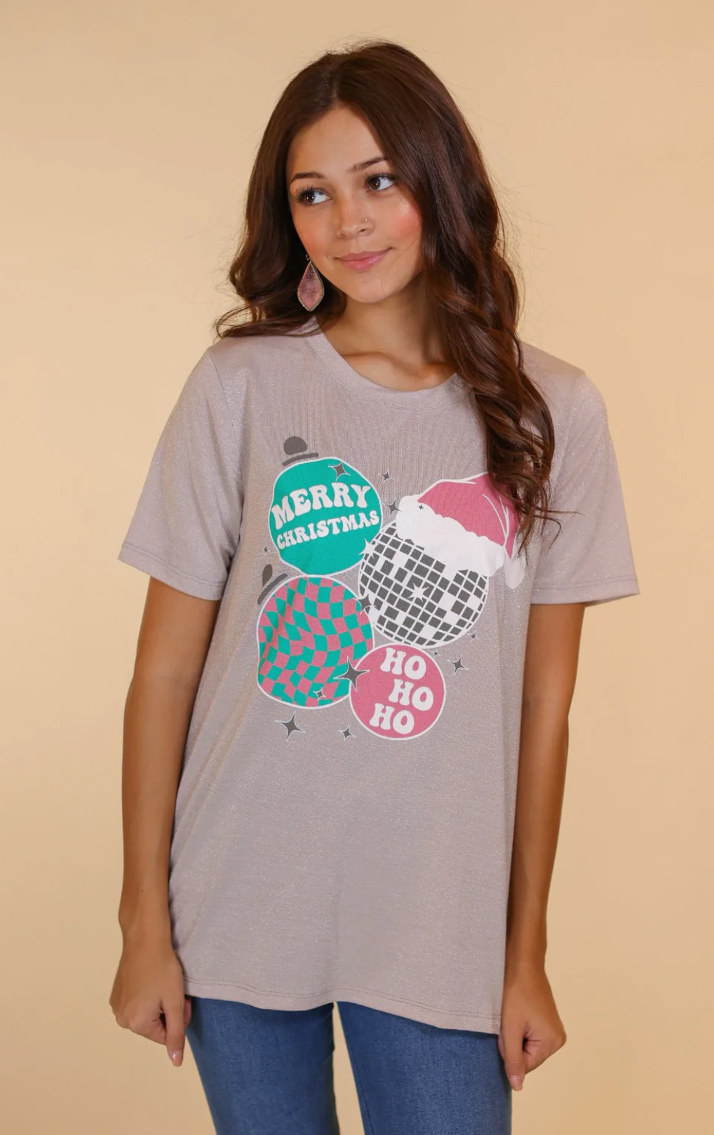 Disco Sparkly Christmas Tee