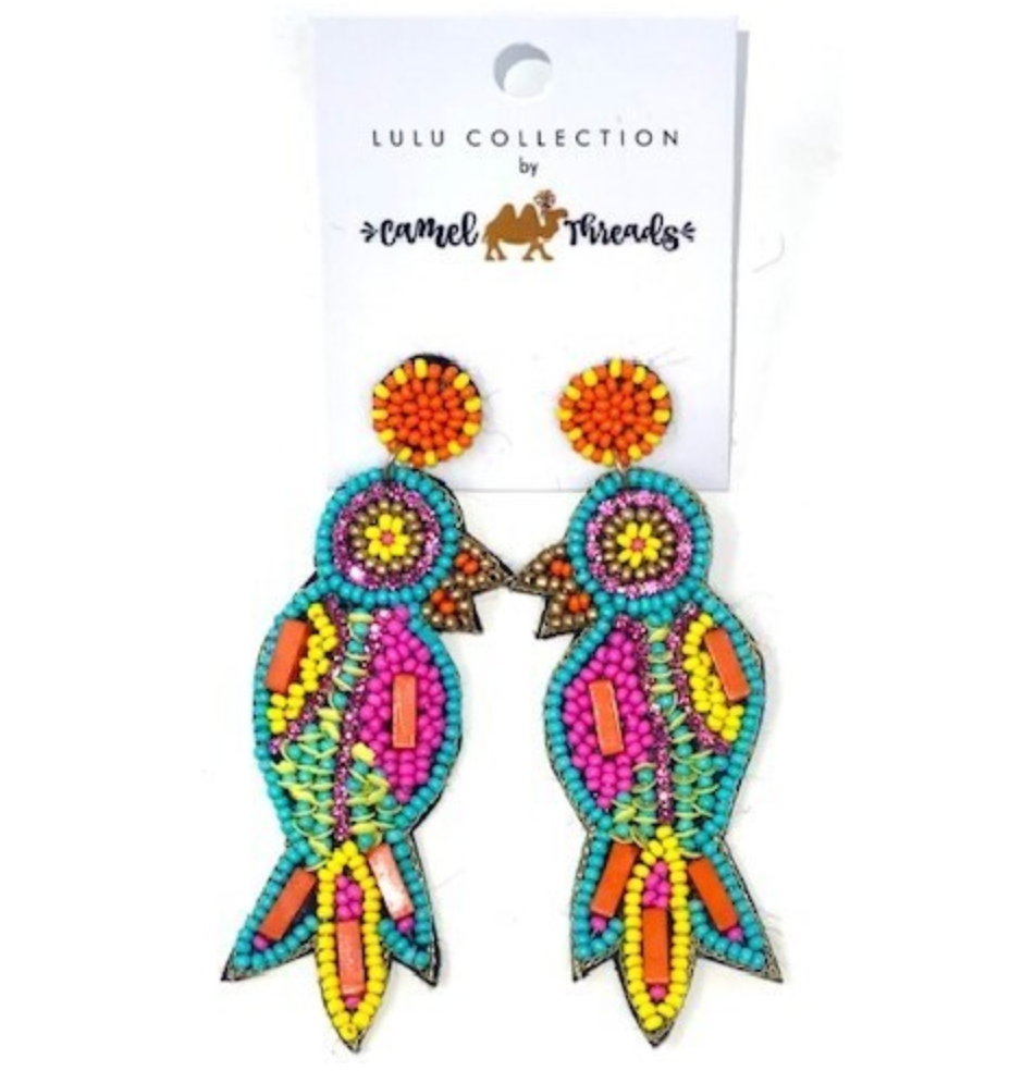 Birdie Seed Bead Earrings