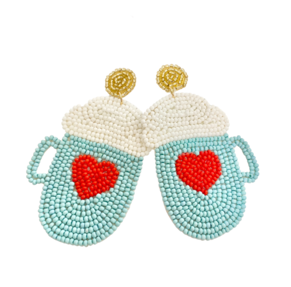 Love Mug Seed Bead Earrings