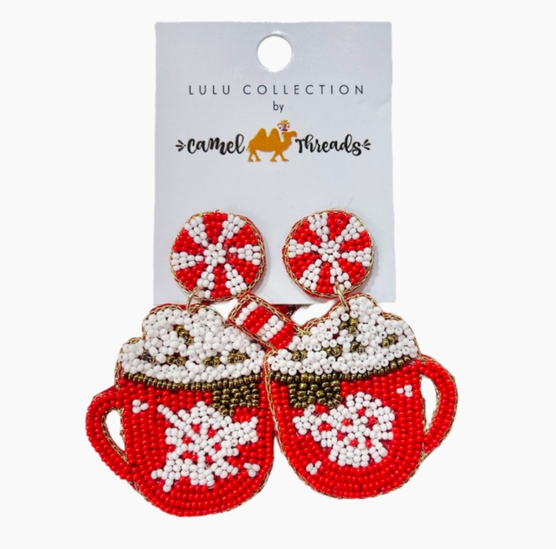 Hot Coa Coa Seed Bead Earrings