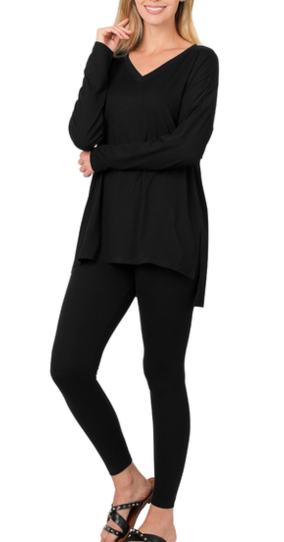 MicroFiber Loungewear Set - Black