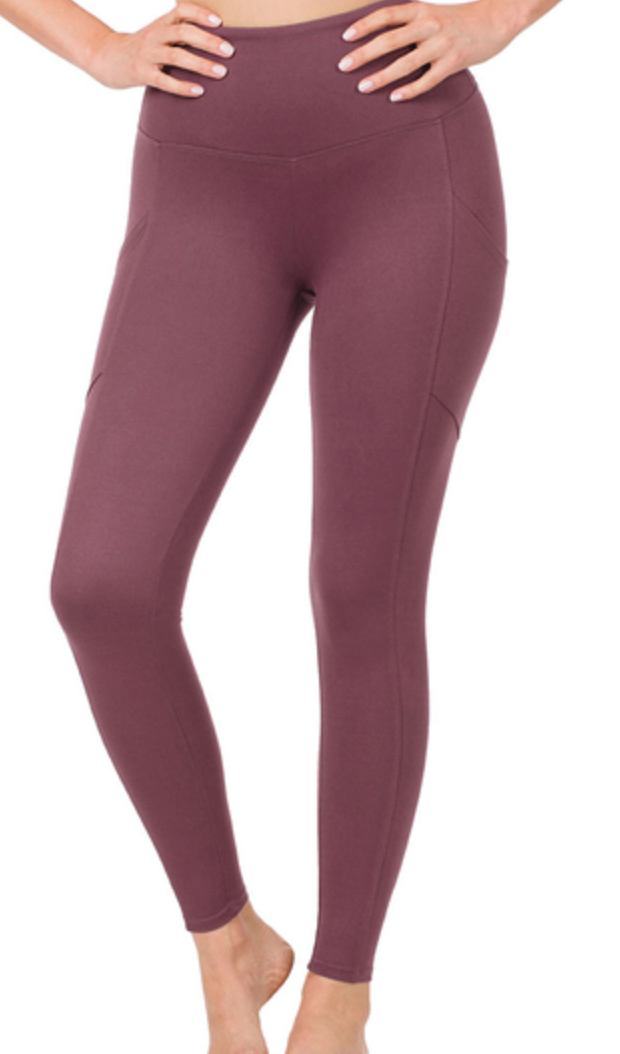 Plus Size Buttery Soft Leggings - Eggplant